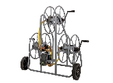 Art. 1000 triple programmable hose reel cart